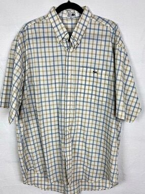 Lacoste Vintage The Best Lacoste Plaid Short Sleeve Button Down Shirt Plaid